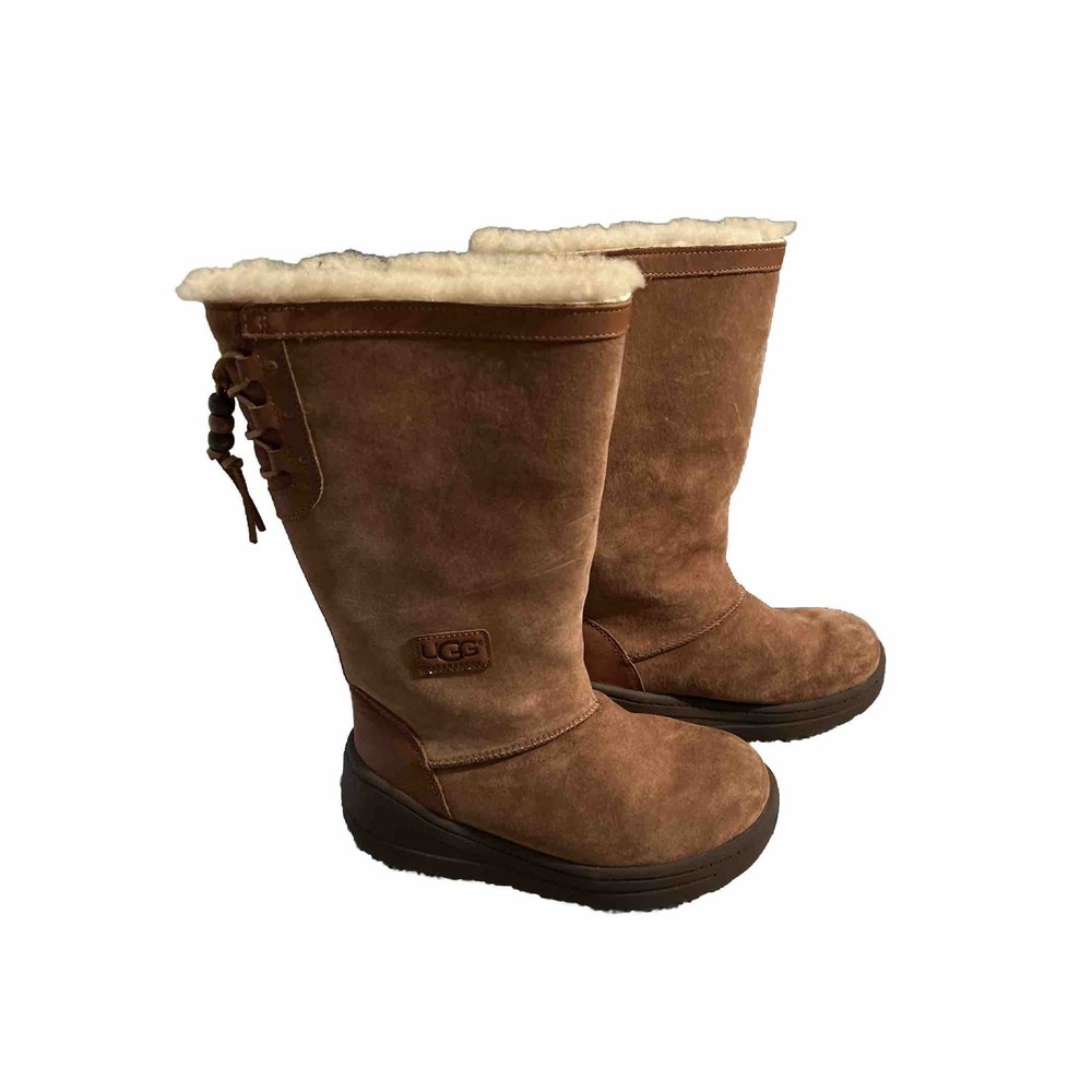 UGG Australia Womens Klarissa Boots 1003288 Chestnut Waterproof Tassel Beaded